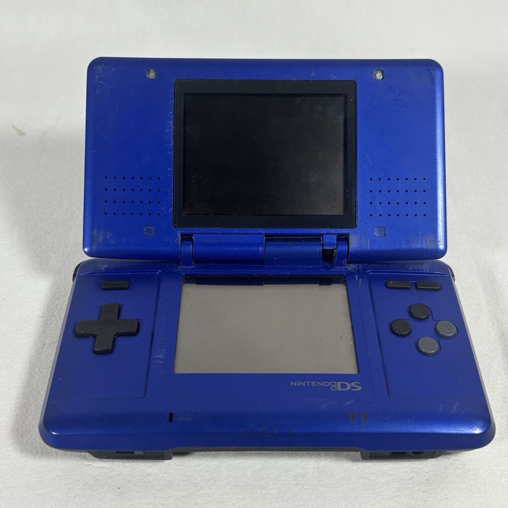 Nintendo DS Original Blue NTR-001 No Power. Broken Hinge For Parts/repair